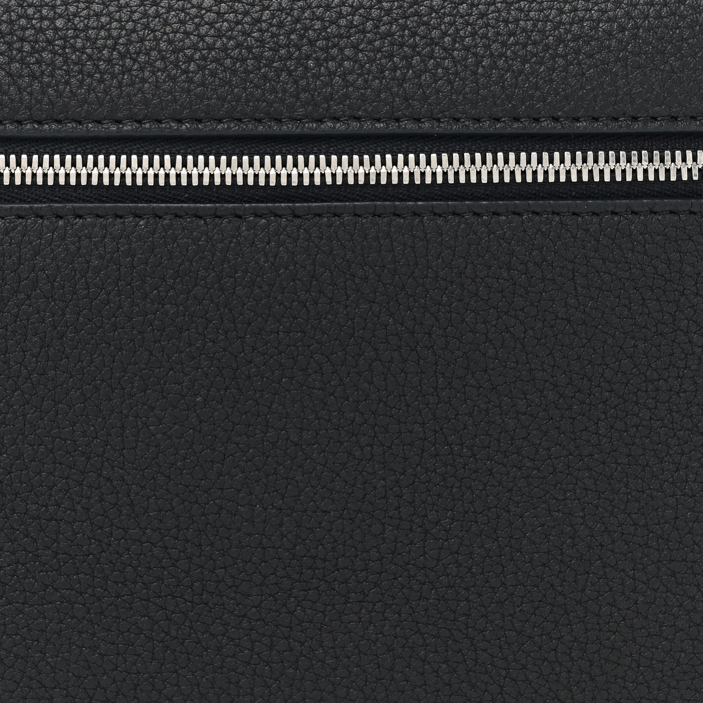 Grained Calfskin Braided L27 Extra Pocket Pouch Blue Marine Whisper White