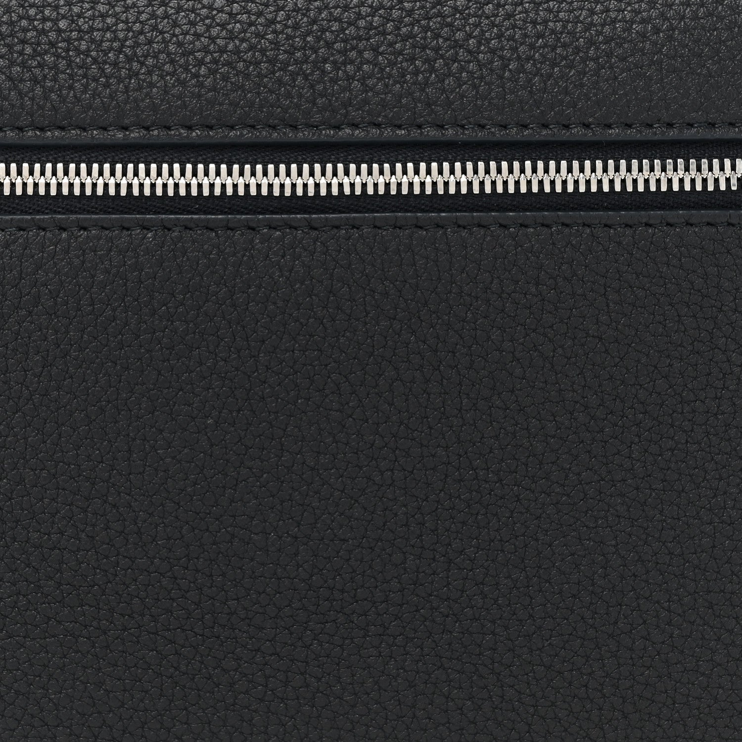 Loro Piana Grained Calfskin Braided L27 Extra Pocket Pouch Blue Marine Whisper White 7 of 9