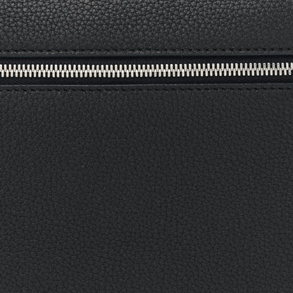 Loro Piana Grained Calfskin Braided L27 Extra Pocket Pouch Blue Marine Whisper White 7 of 9