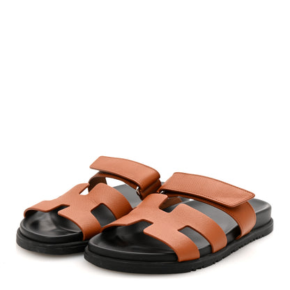 Hermes Epsom Womens Chypre Sandals 38 Naturel 4 of 11