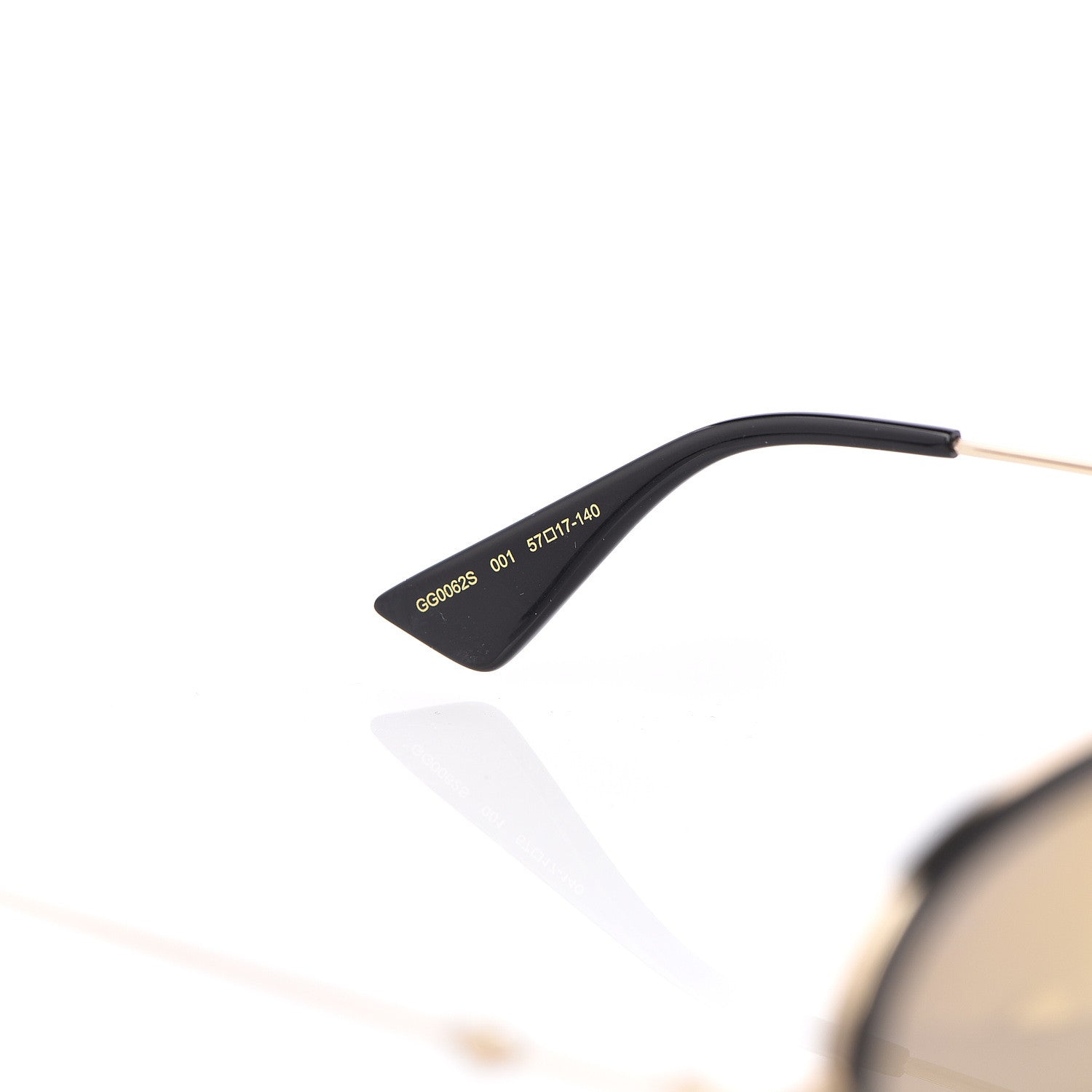 Gucci Aviator Sunglasses GG0062S Black Gold 5 of 7