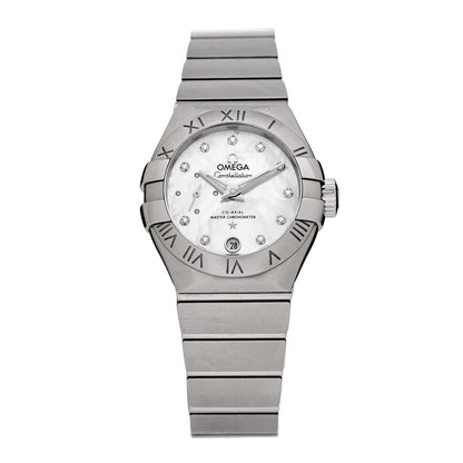 Omega Stainless Steel Diamond Mother of Pearl 27mm Constellation Petite Seconde Automatic Watch 127.10.27.20.55.001 1 of 5