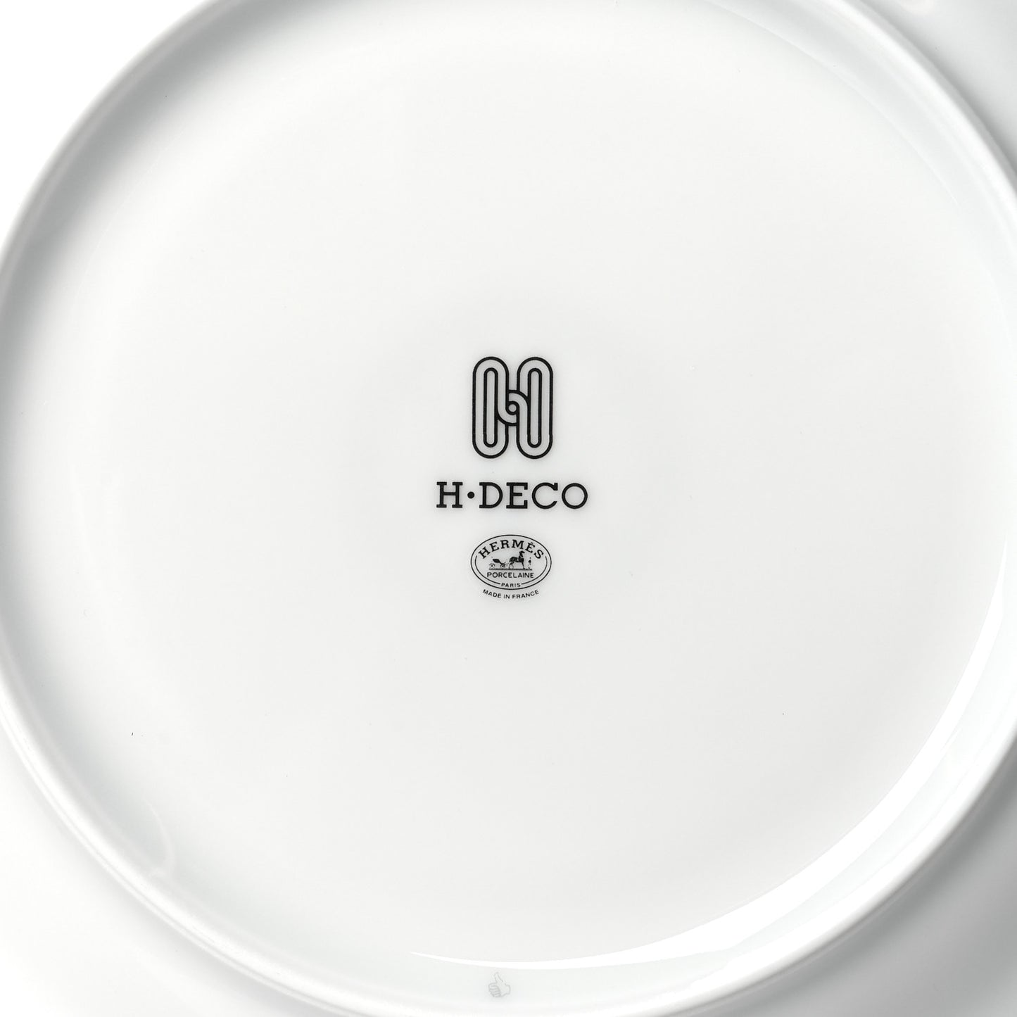 Porcelain H Deco Dessert Plates Set of 2 Black White