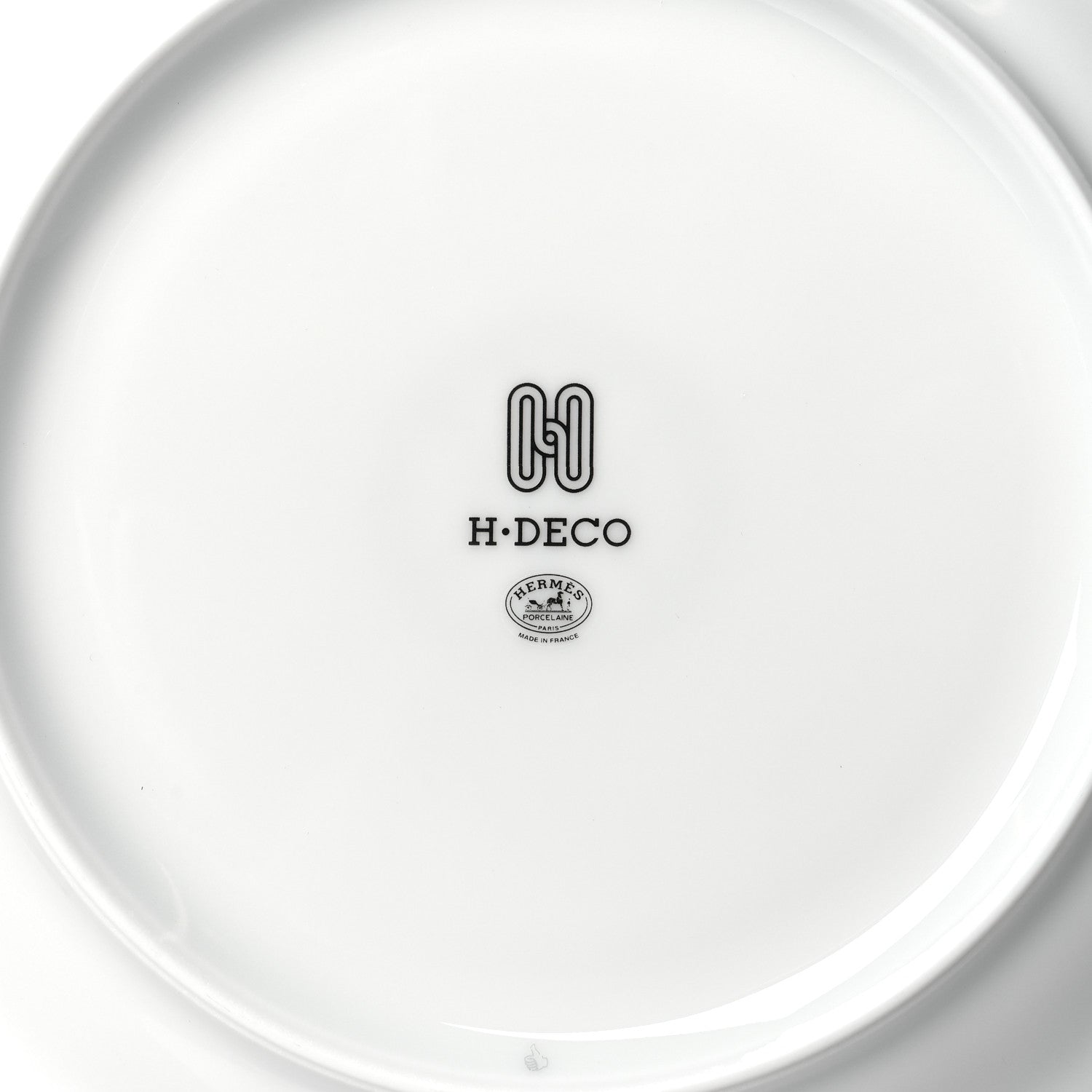 Hermes Porcelain H Deco Dessert Plates Set of 2 Black White 5 of 7