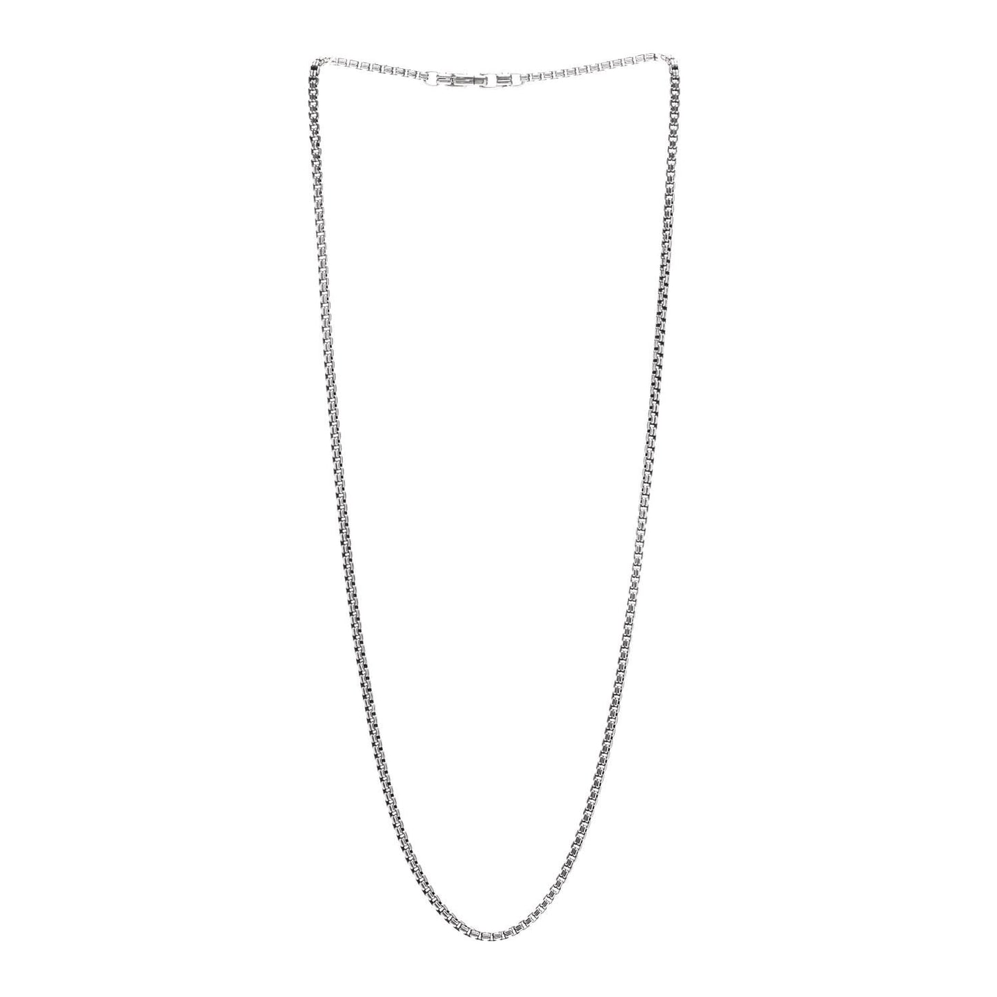 Sterling Silver 2.7mm Small Box Chain Necklace 22"