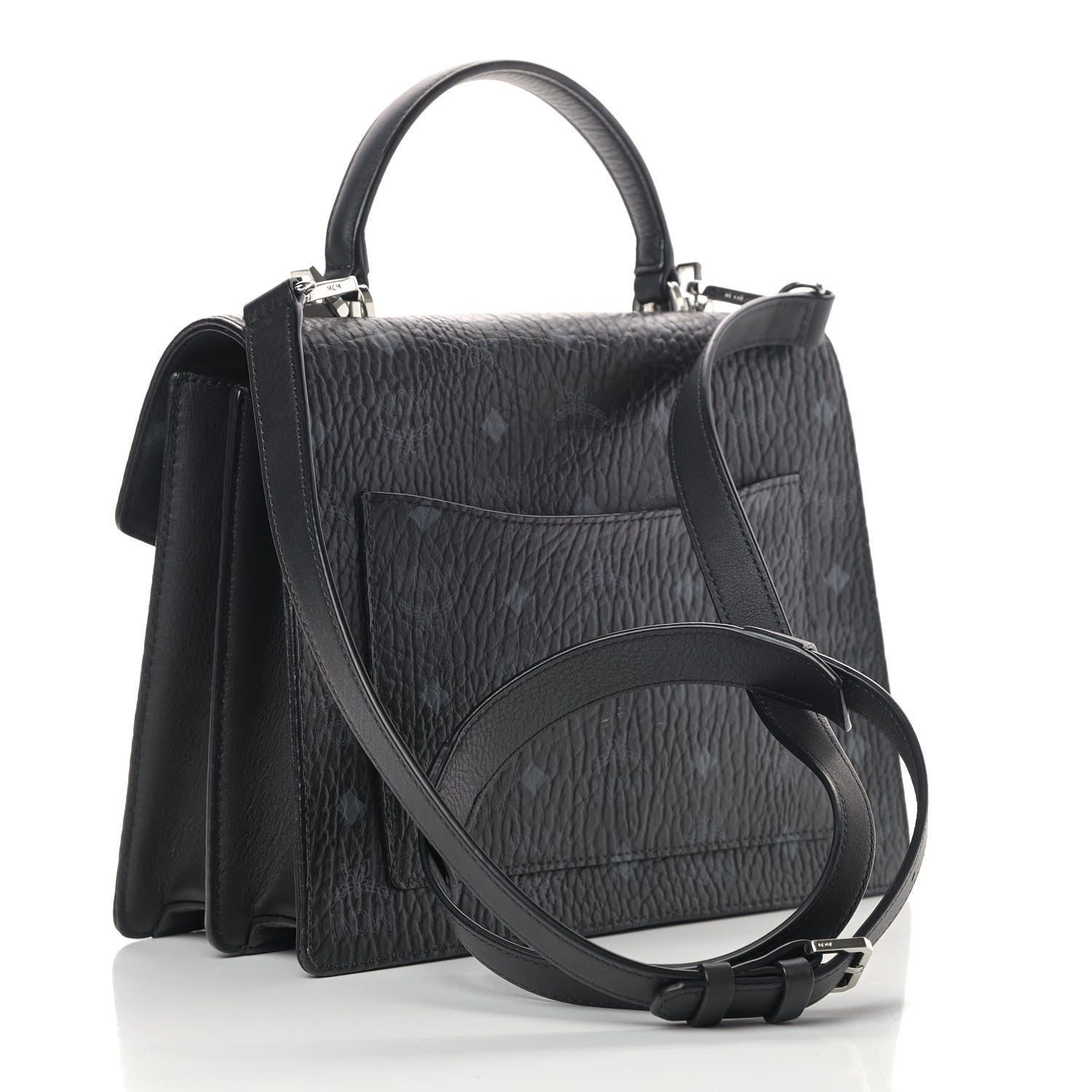MCM Visetos Medium Patricia Satchel Black 3 of 11