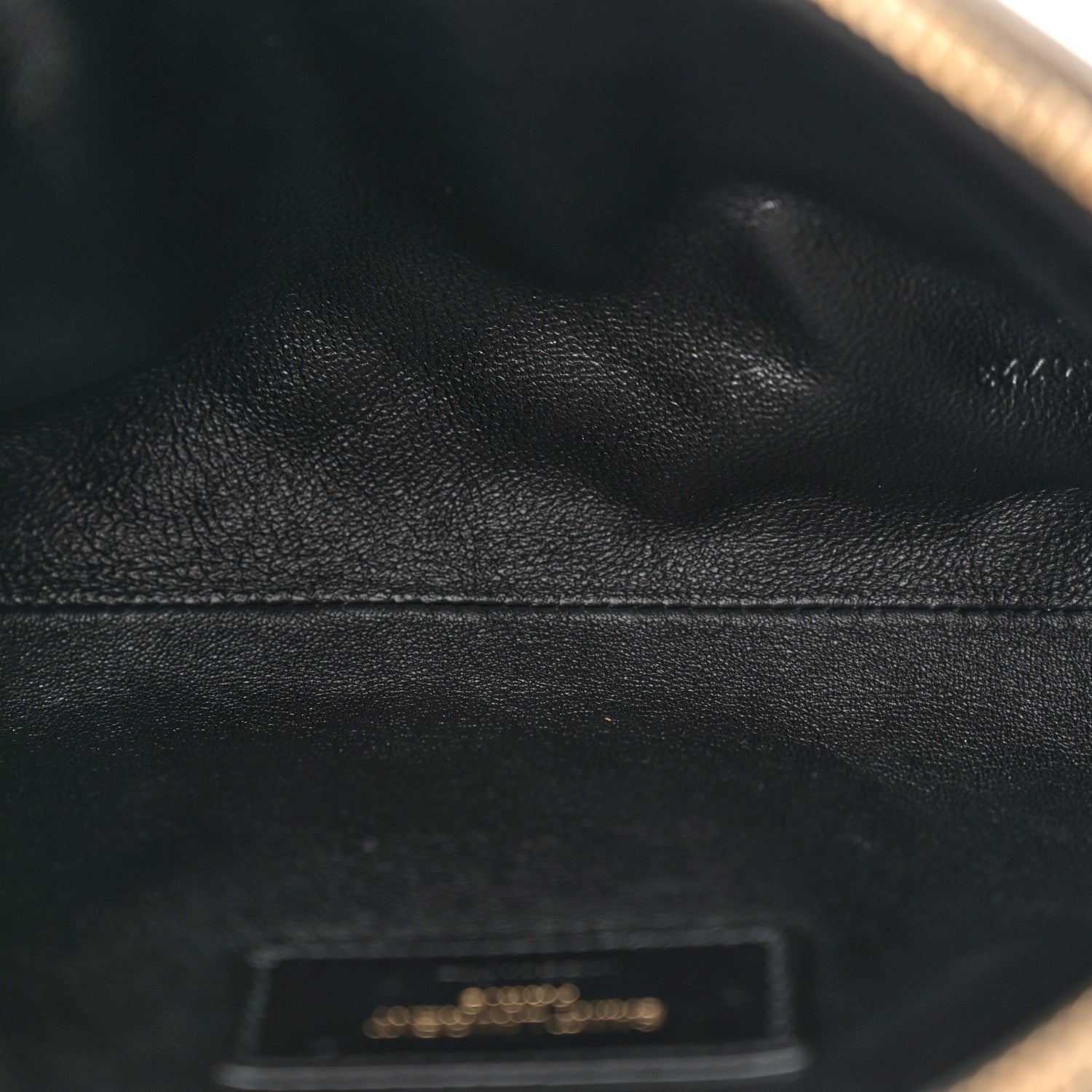 Saint Laurent Lambskin Quilted Gaby Zipped Pouch Light Musk 5 of 11