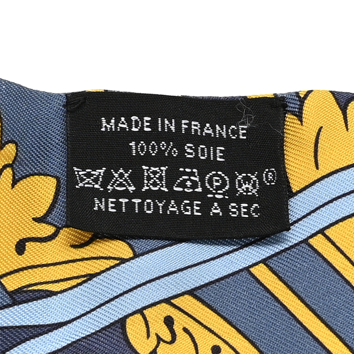 Hermes Silk Washington's Carriage Detail Twilly Gris Bleu Jean Jaune 3 of 4