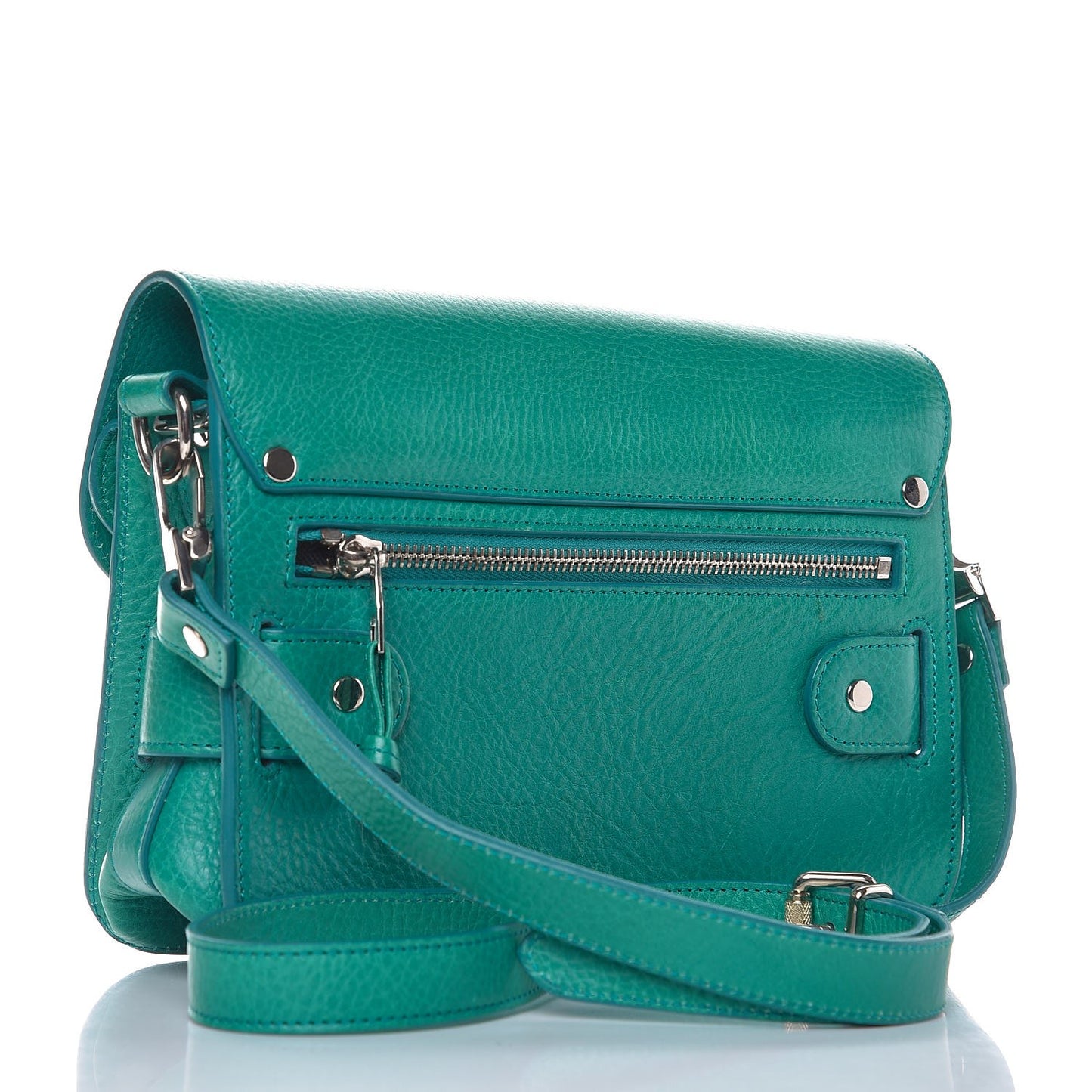 Calfskin Mini PS11 Classic Shoulder Bag Emerald