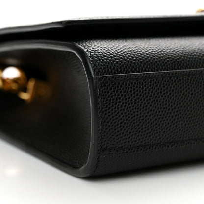 Saint Laurent Grain De Poudre Small Monogram Kate Satchel Black 9 of 12