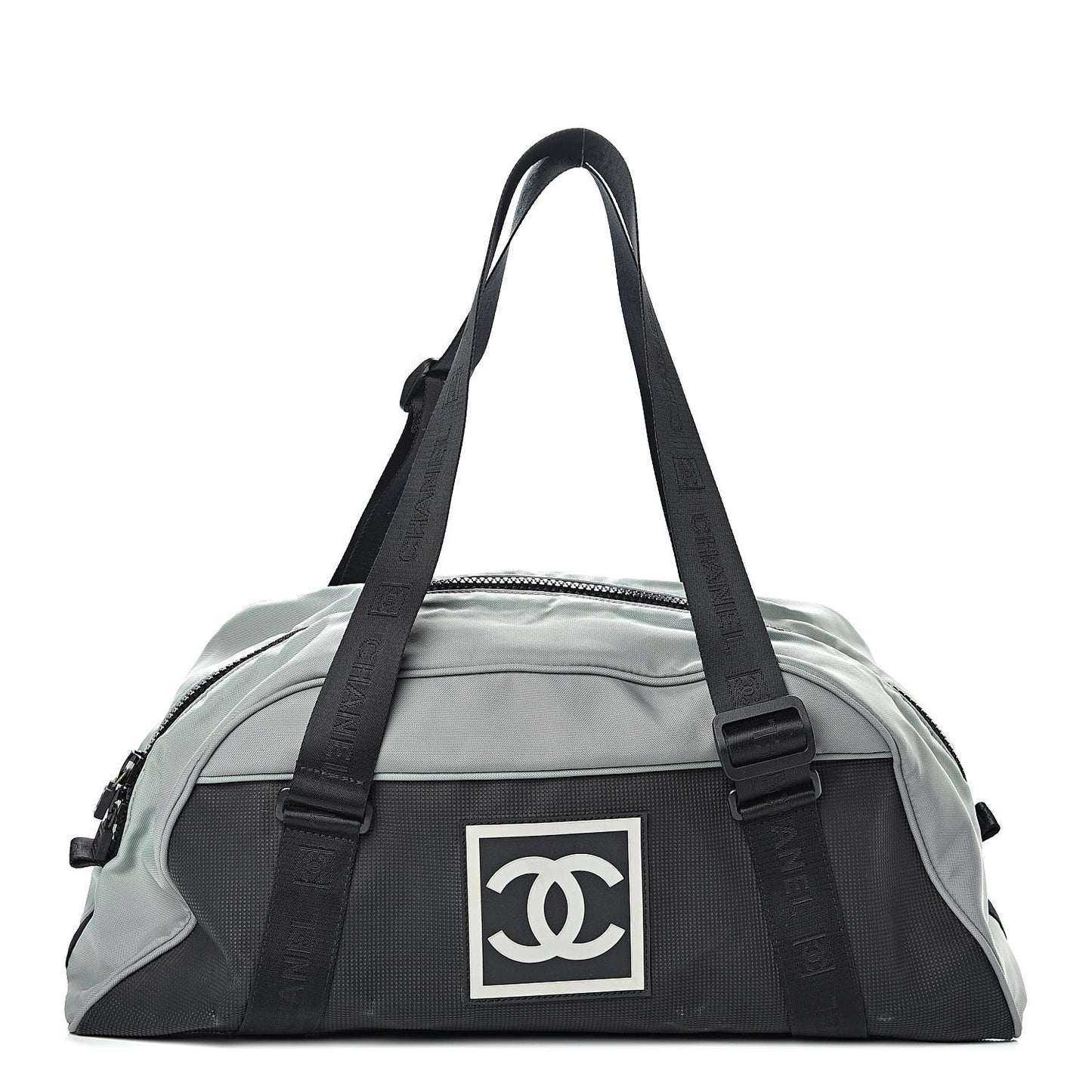 Nylon Sport Logo Duffel Black Blue