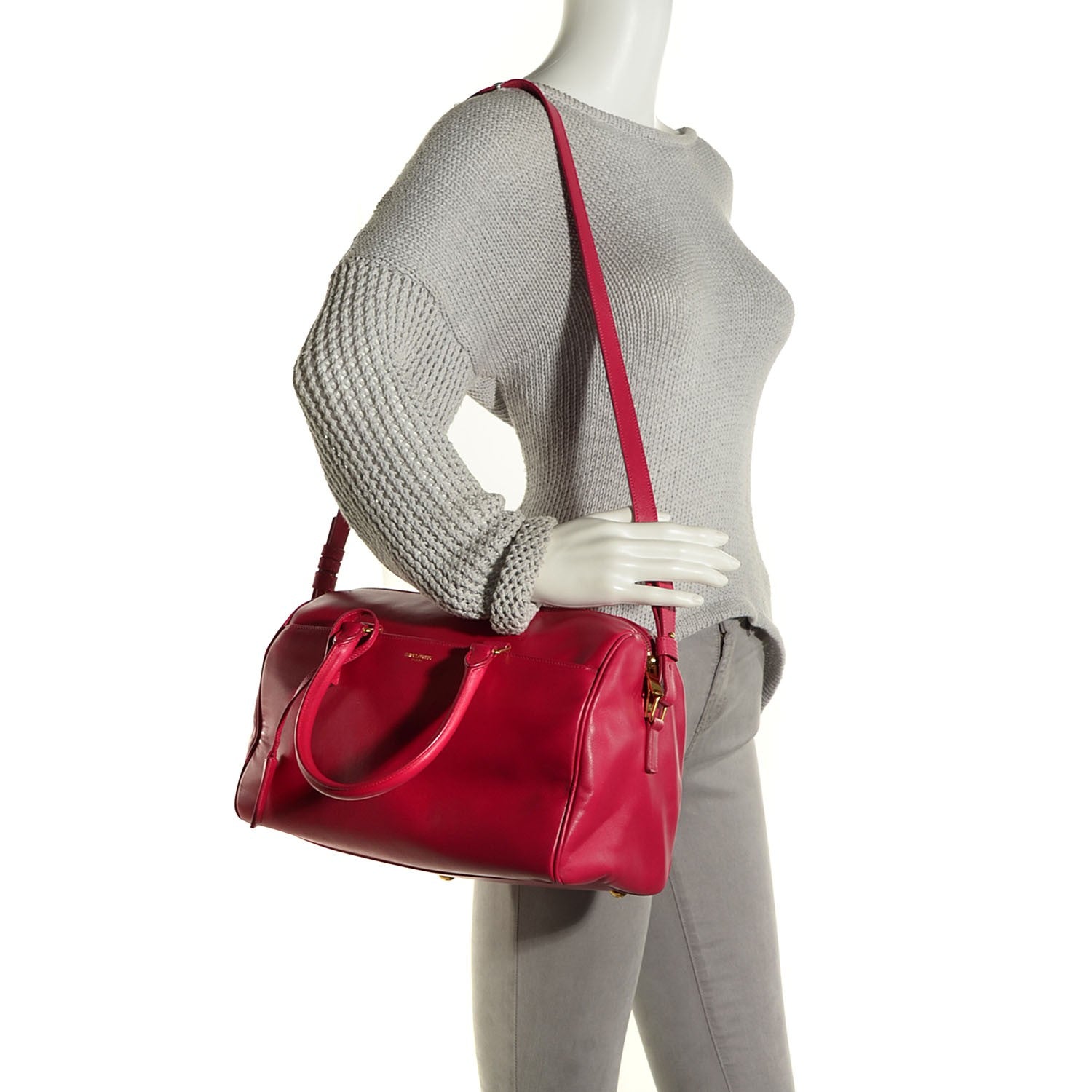 Saint Laurent Calfskin Classic Duffle 6 Fuchsia 2 of 9