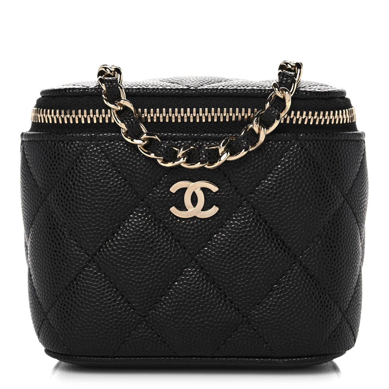Chanel Caviar Quilted Mini Vanity Case With Chain Black 1 of 11