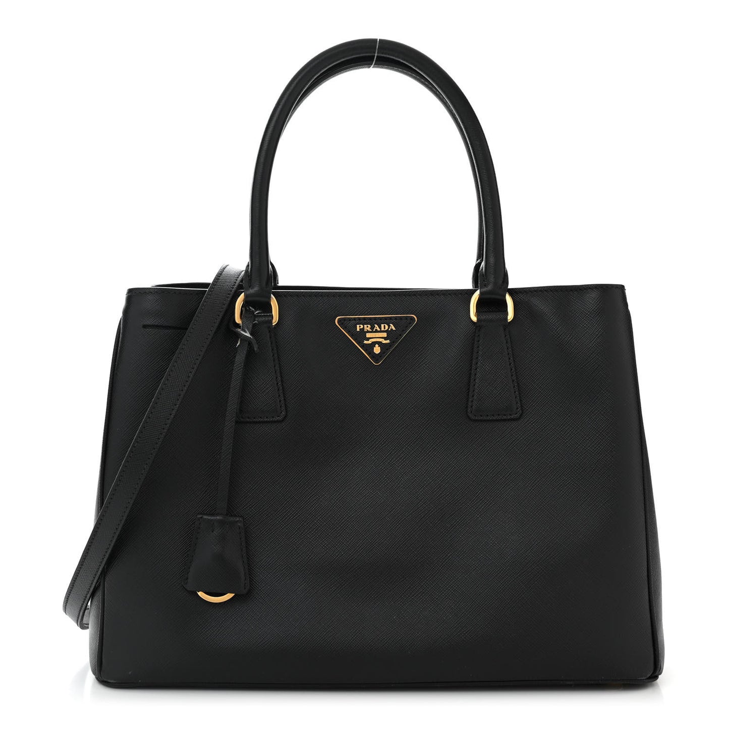 Saffiano Lux Medium Tote Black