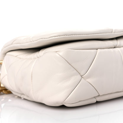 Prada Nappa Metal Quilted Small Patchwork System Flap Bag White 6 of 8