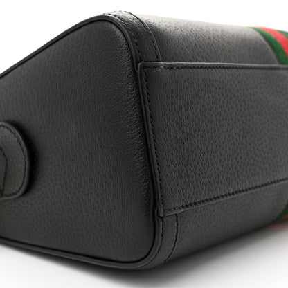 Gucci Textured Dollar Calfskin Web Medium Ophidia Boston Black 9 of 13