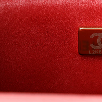 Chanel Tweed Quilted Mini Rectangular Flap Red Pink Multicolor 7 of 10