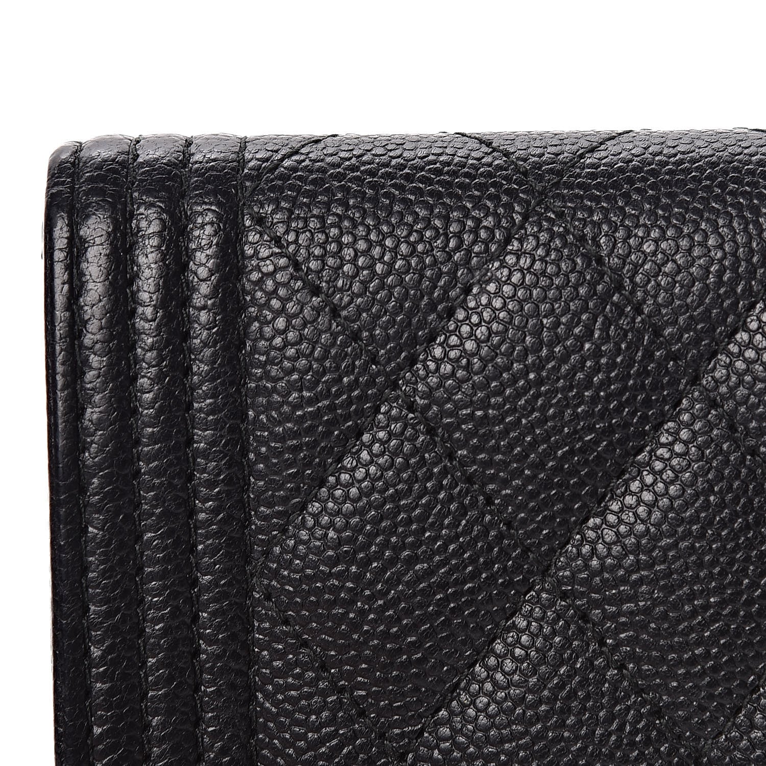 Chanel Caviar Quilted Boy Flap Card Holder Black 9 of 10