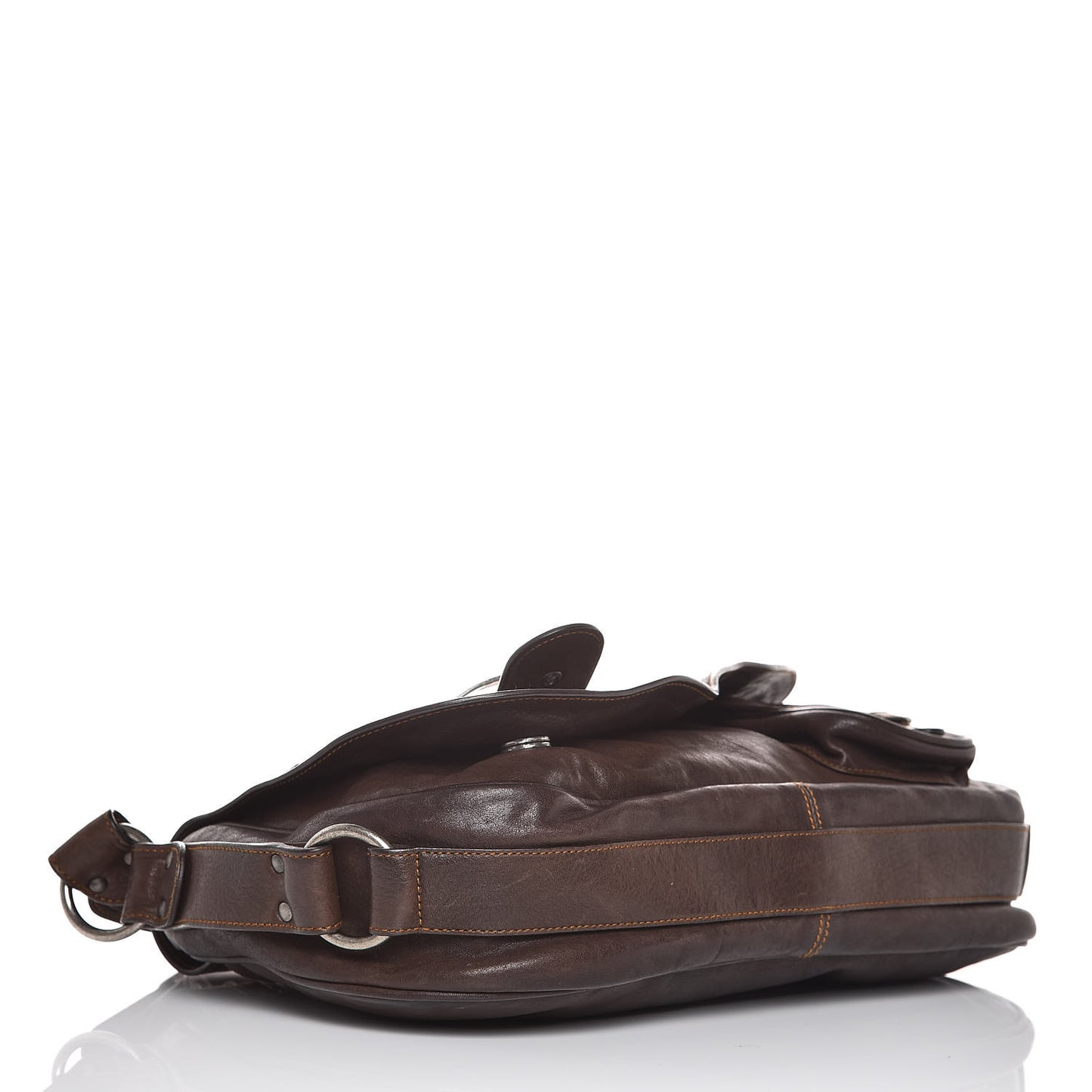 Calfskin Gaucho Double Saddle Bag Brown