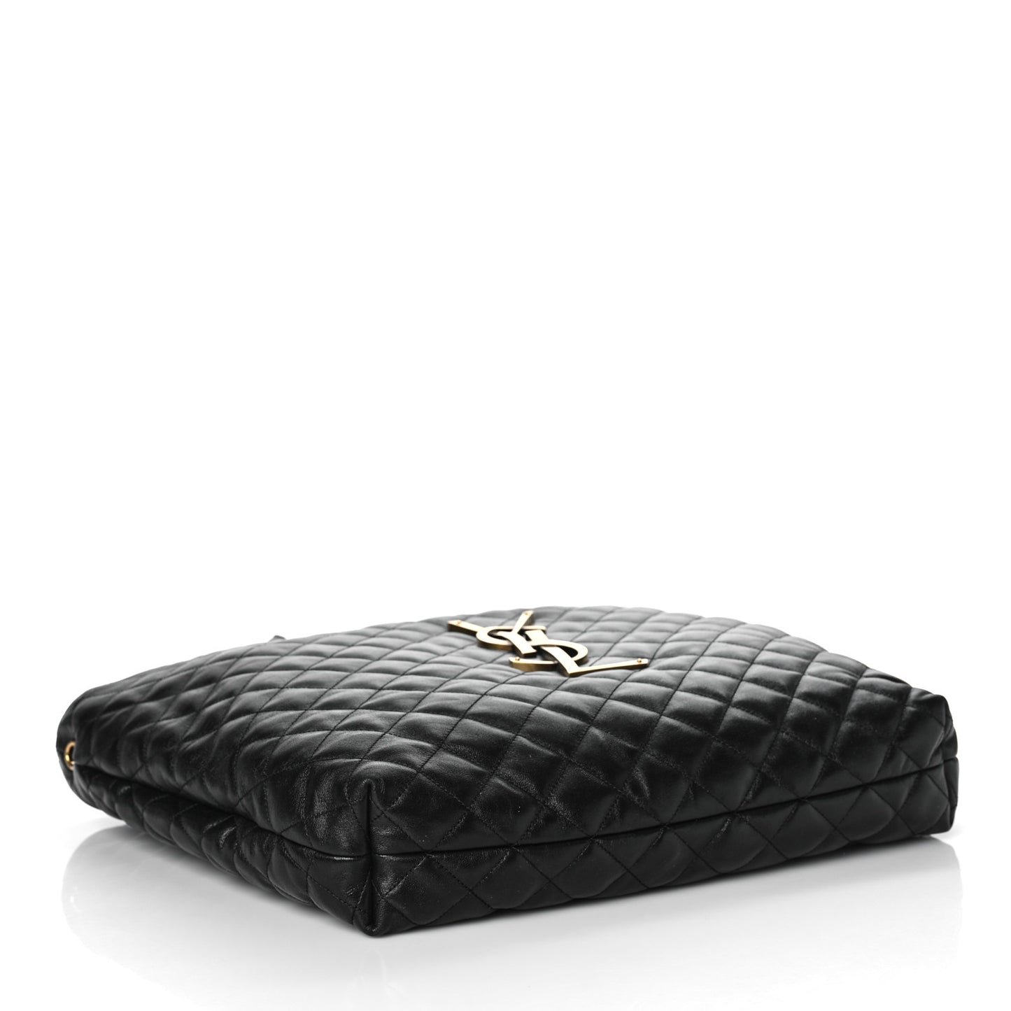Lambskin Quilted Maxi Icare Shopping Tote Black