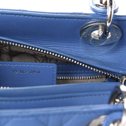 Christian Dior Lambskin Cannage Medium Lady Dior Blue Pastel 9 of 10