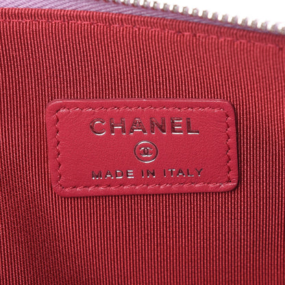 Chanel Iridescent Lambskin Quilted Medium Gabrielle Cosmetic Case Light Purple 6 of 8