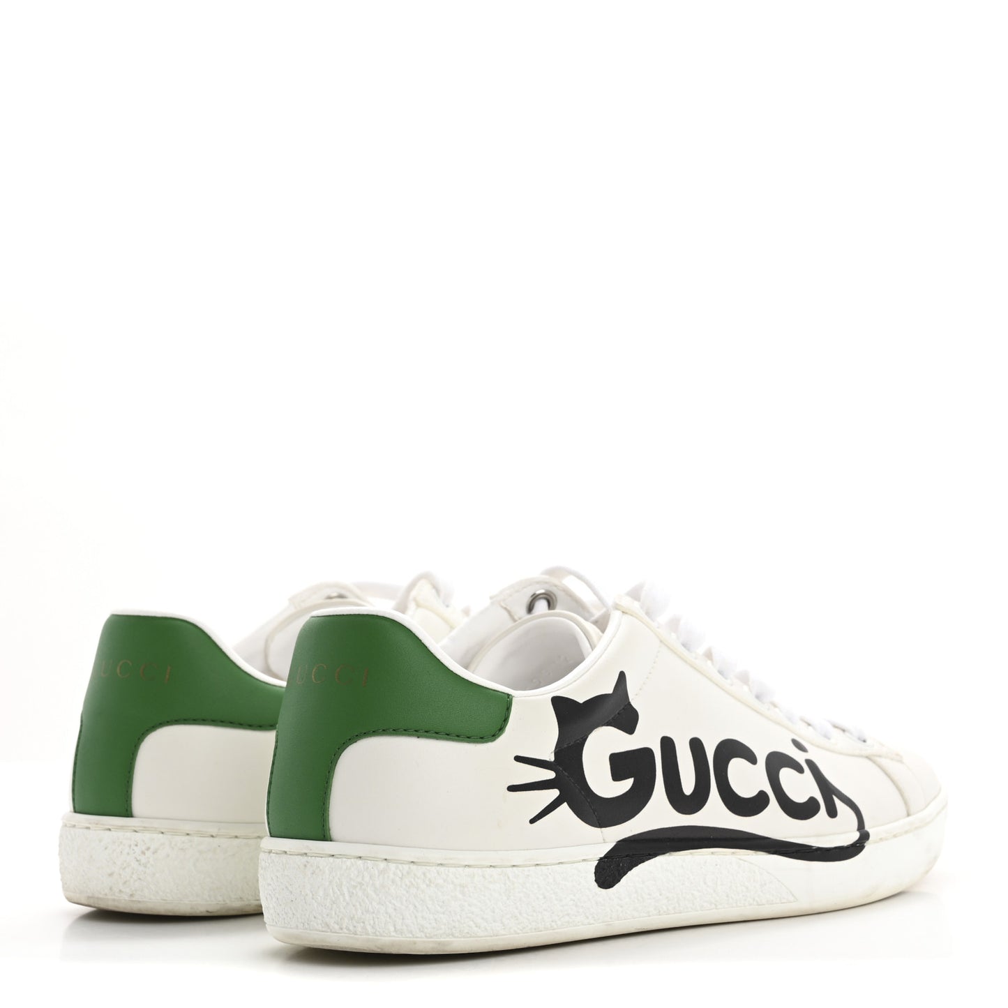 Calfskin Cat Womens Ace Sneakers 35 White