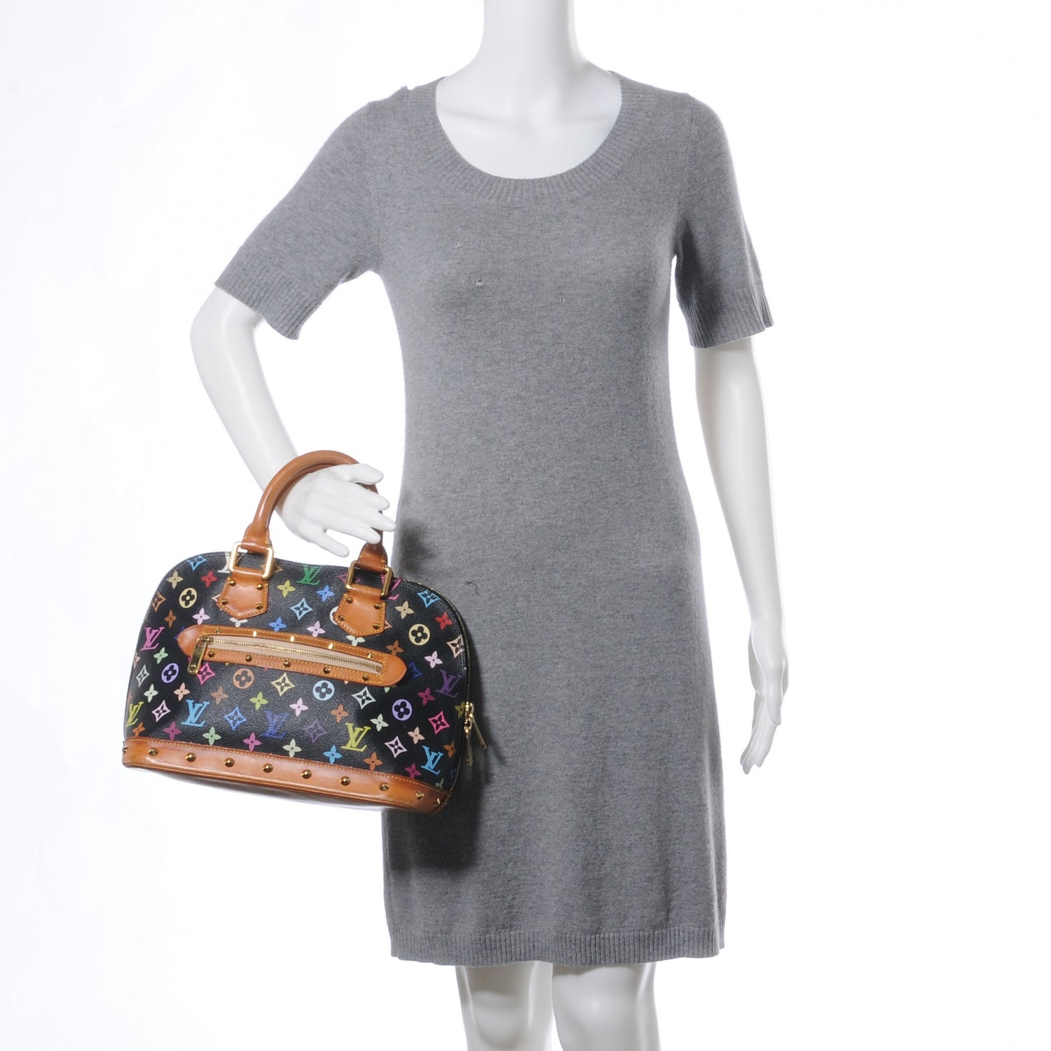 Louis Vuitton Monogram Multicolor Alma Black 2 of 8