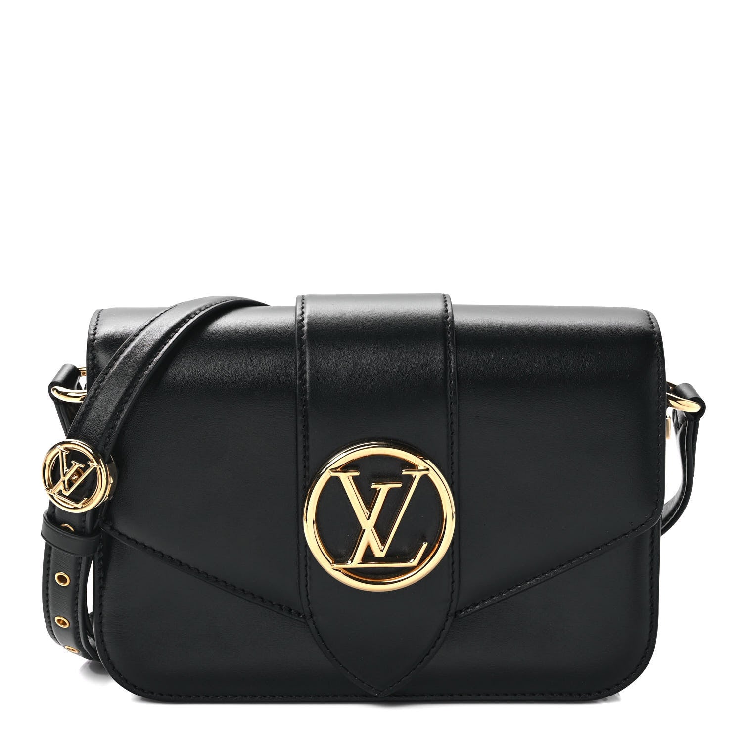 Louis Vuitton Smooth Calfskin LV Pont 9 Black 1 of 10