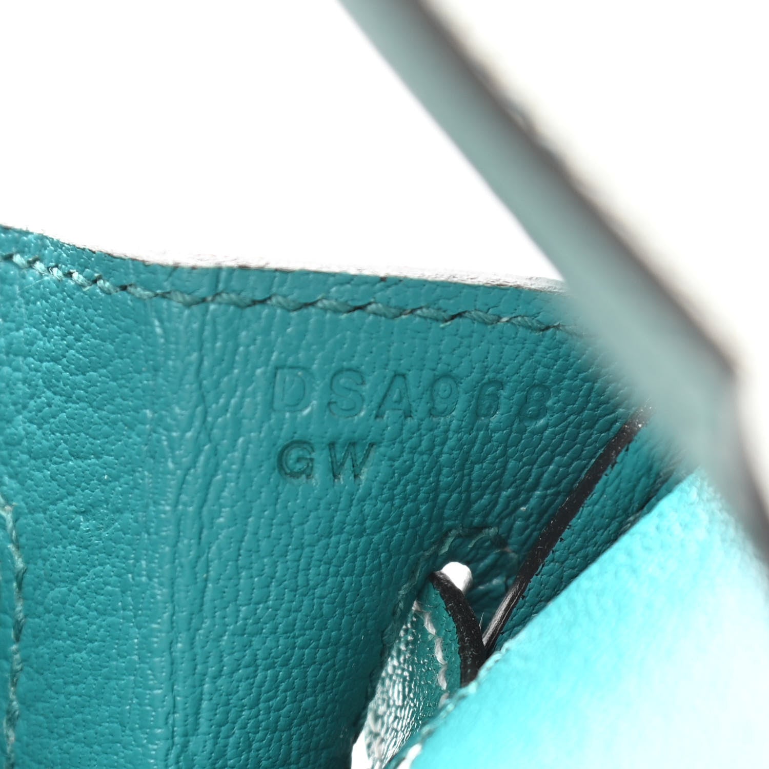 Hermes Chevre Mysore Horseshoe Birkin 25 Gris Perle Bleu Paon 7 of 11