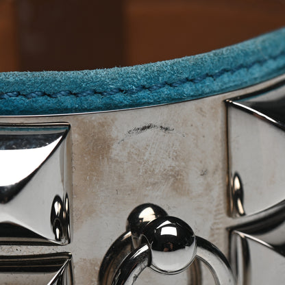 Hermes Veau Doblis Suede Collier de Chien CDC Bracelet Turquoise 7 of 8