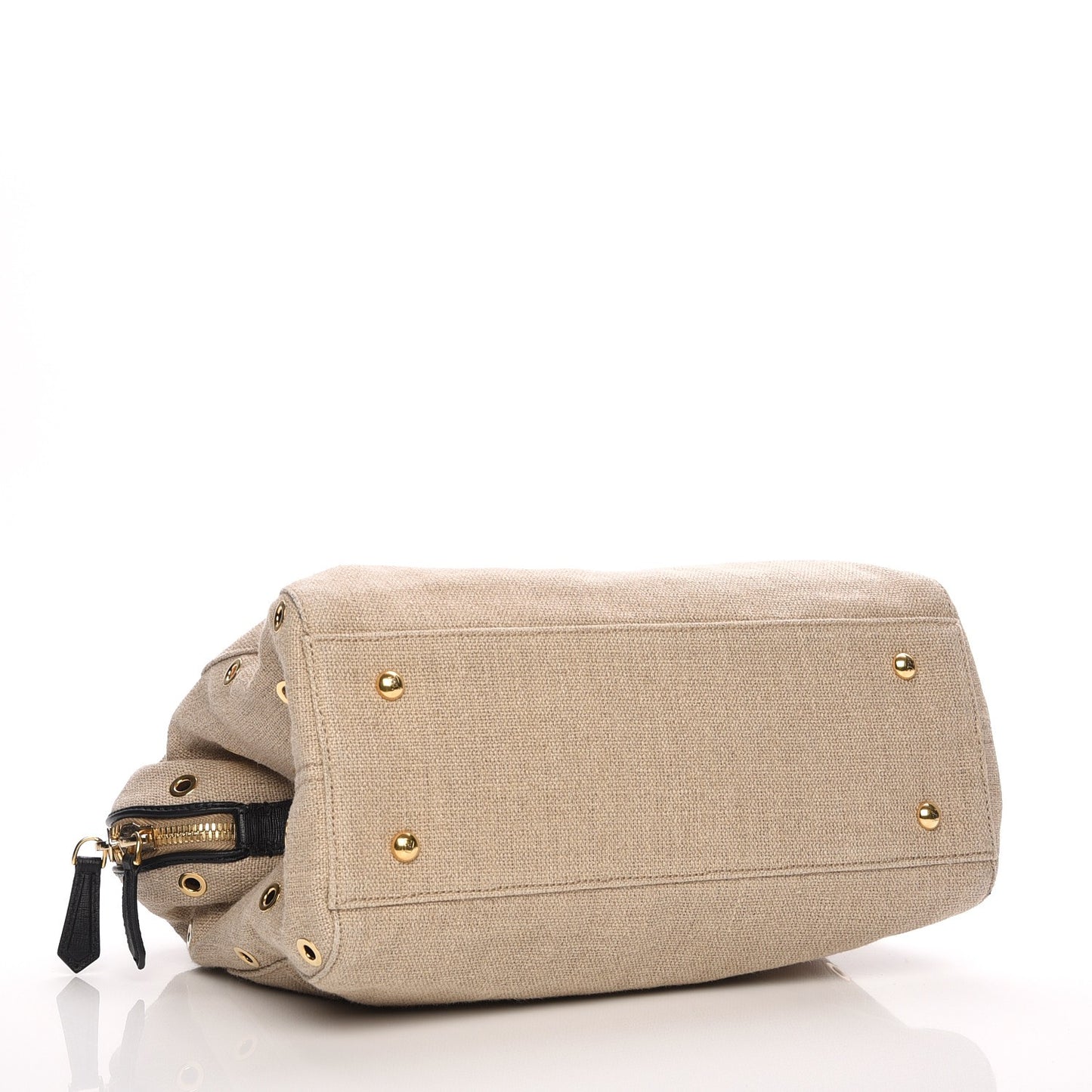 Linen Grommet Small Chameleon Tote Natural