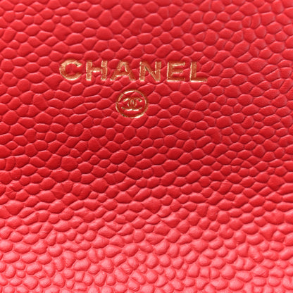 Chanel Caviar Quilted Boy Flap Card Holder Red 6 of 8