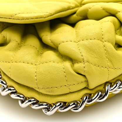 Chanel Washed Lambskin Quilted Mini Chain Around Flap Yellow 9 of 10