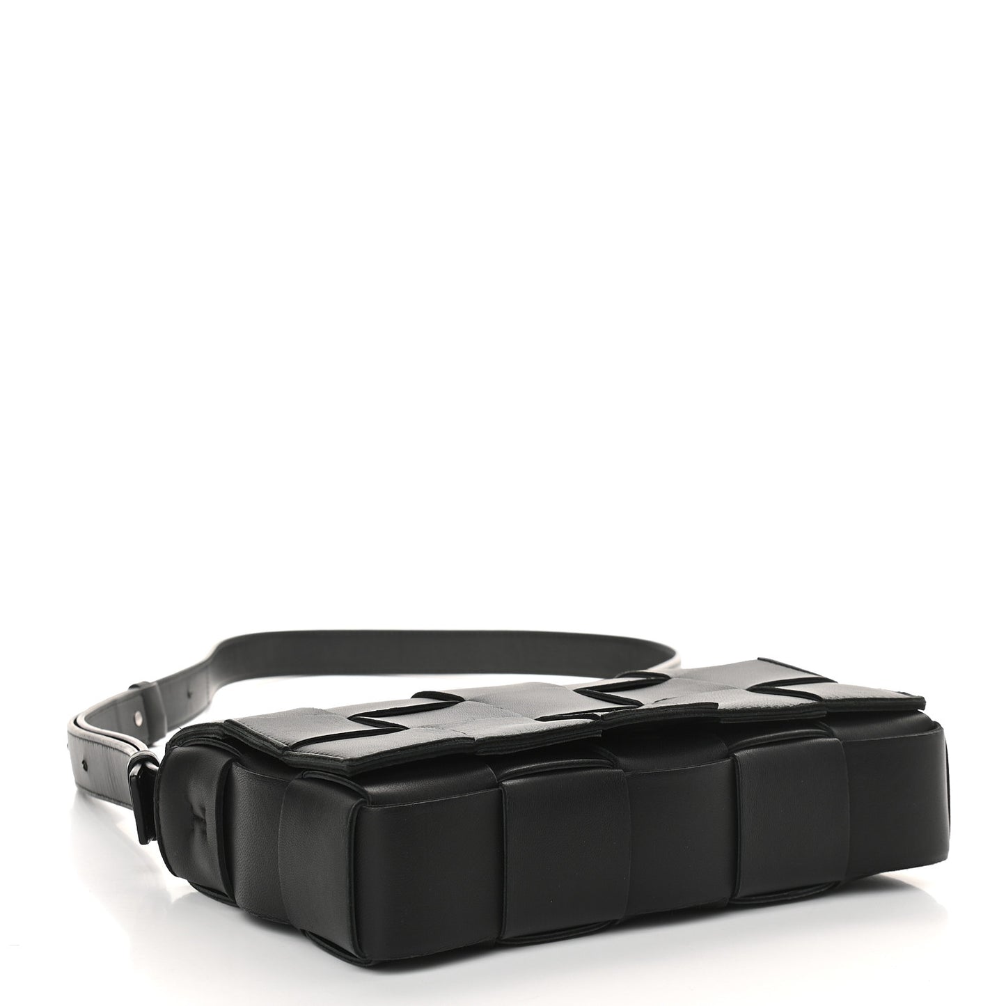 Nappa Maxi Intreccio Cassette Bag Black