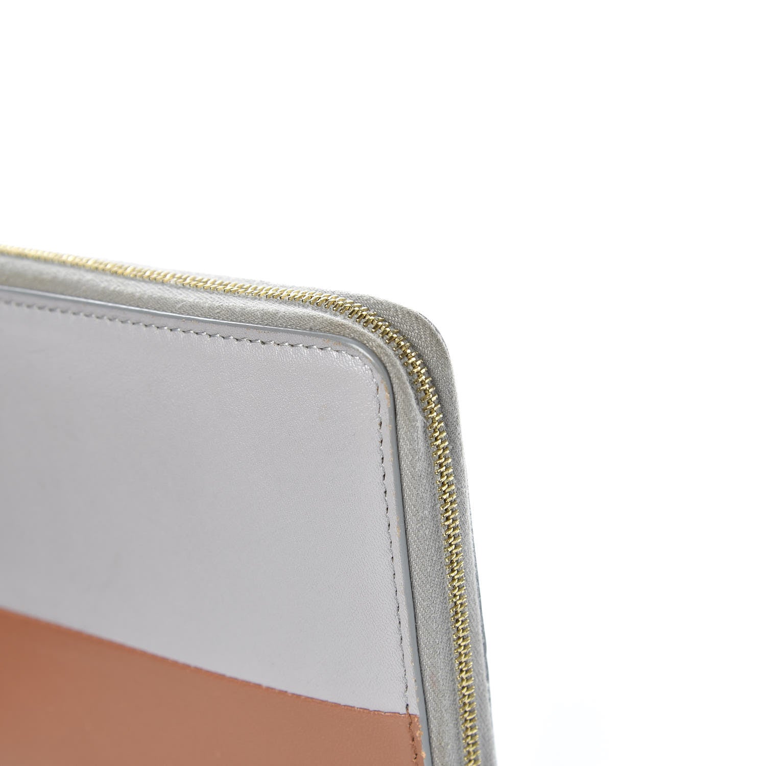 Celine Lambskin Large Zip Around Multifunction Wallet Grey 8 of 14