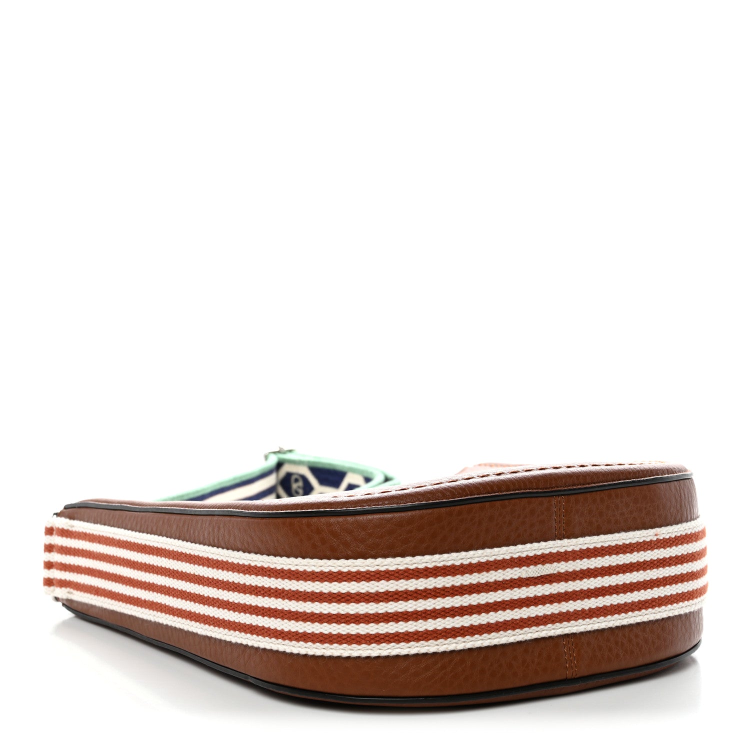 Valentino Garavani Grainy Calfskin Jacquard Medium Antibes Hobo Selleria White Testa Di Moro Ivory Navy 4 of 9