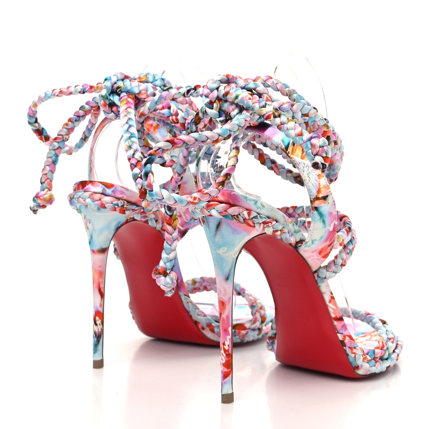 Christian Louboutin Tresse Crepe Satin Maryam 120 Sandal 39.5 Multicolor 4 of 7