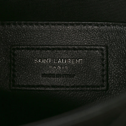 Saint Laurent Crinkled Calfskin Matelasse Monogram Baby Niki Chain Satchel Black 6 of 8