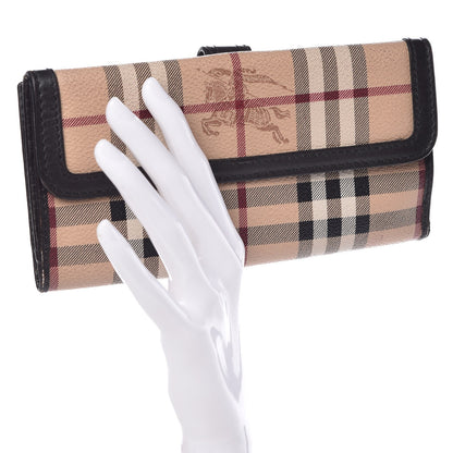 Burberry Haymarket Check Continental Wallet Brown 2 of 10