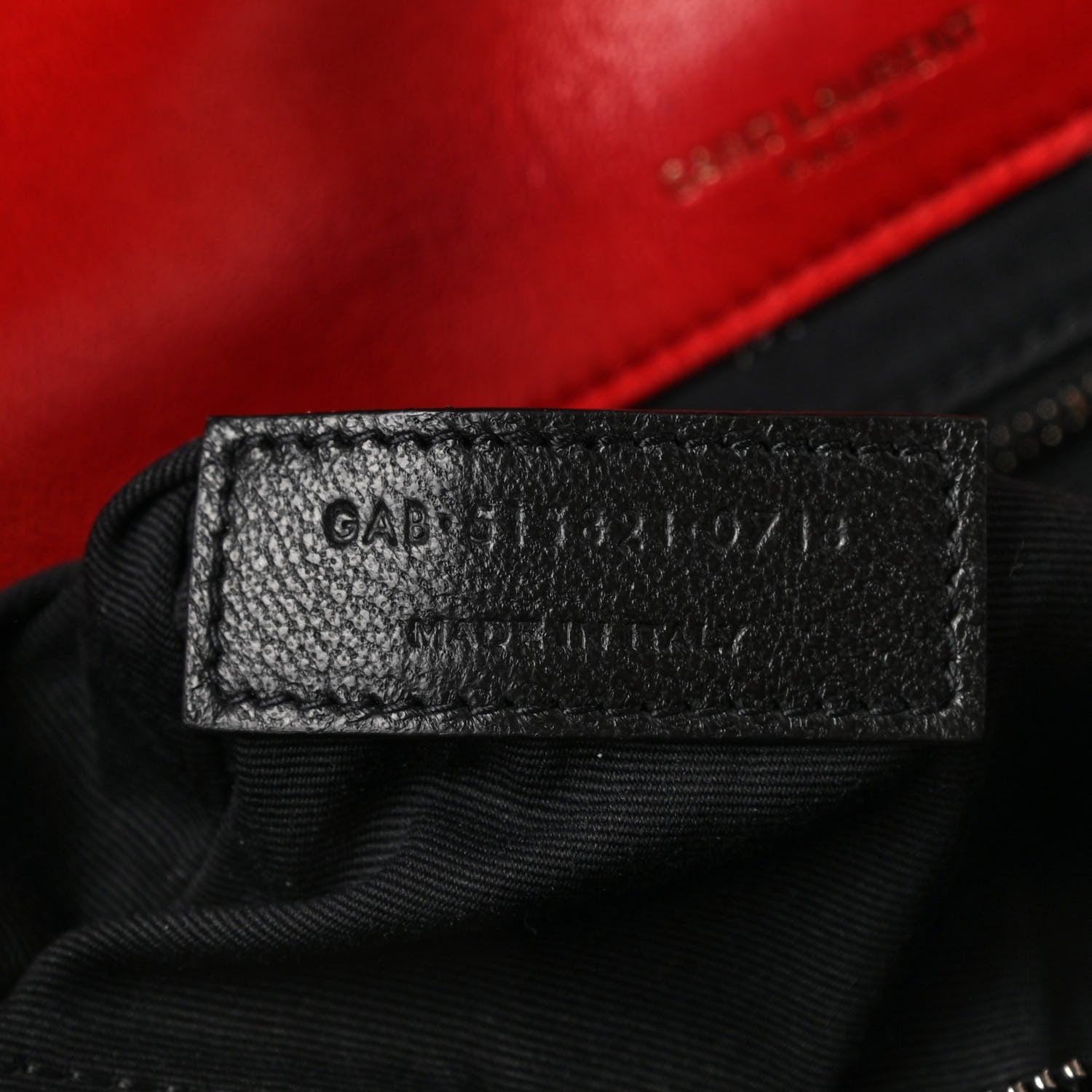 Saint Laurent Lambskin Patchwork Monogram Medium Jamie Red 6 of 8