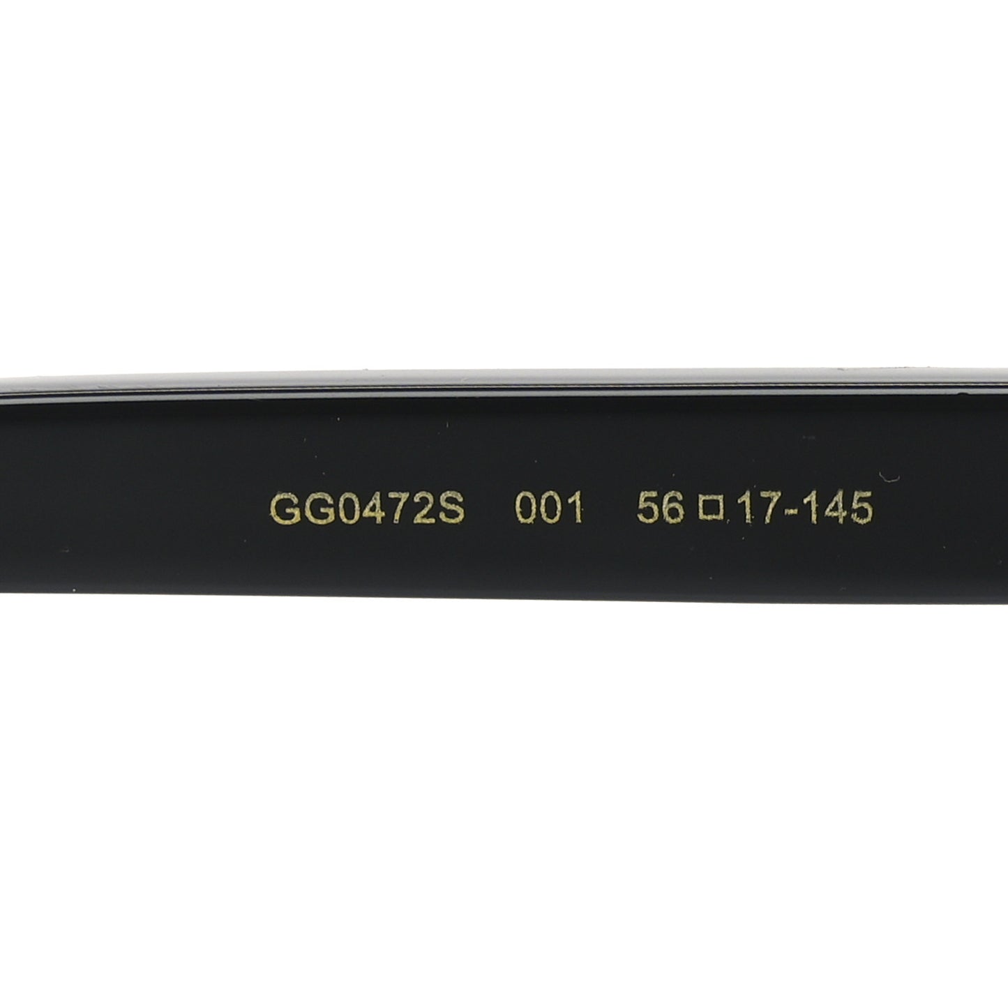 Acetate Square Frame Sunglasses GG0472S Black