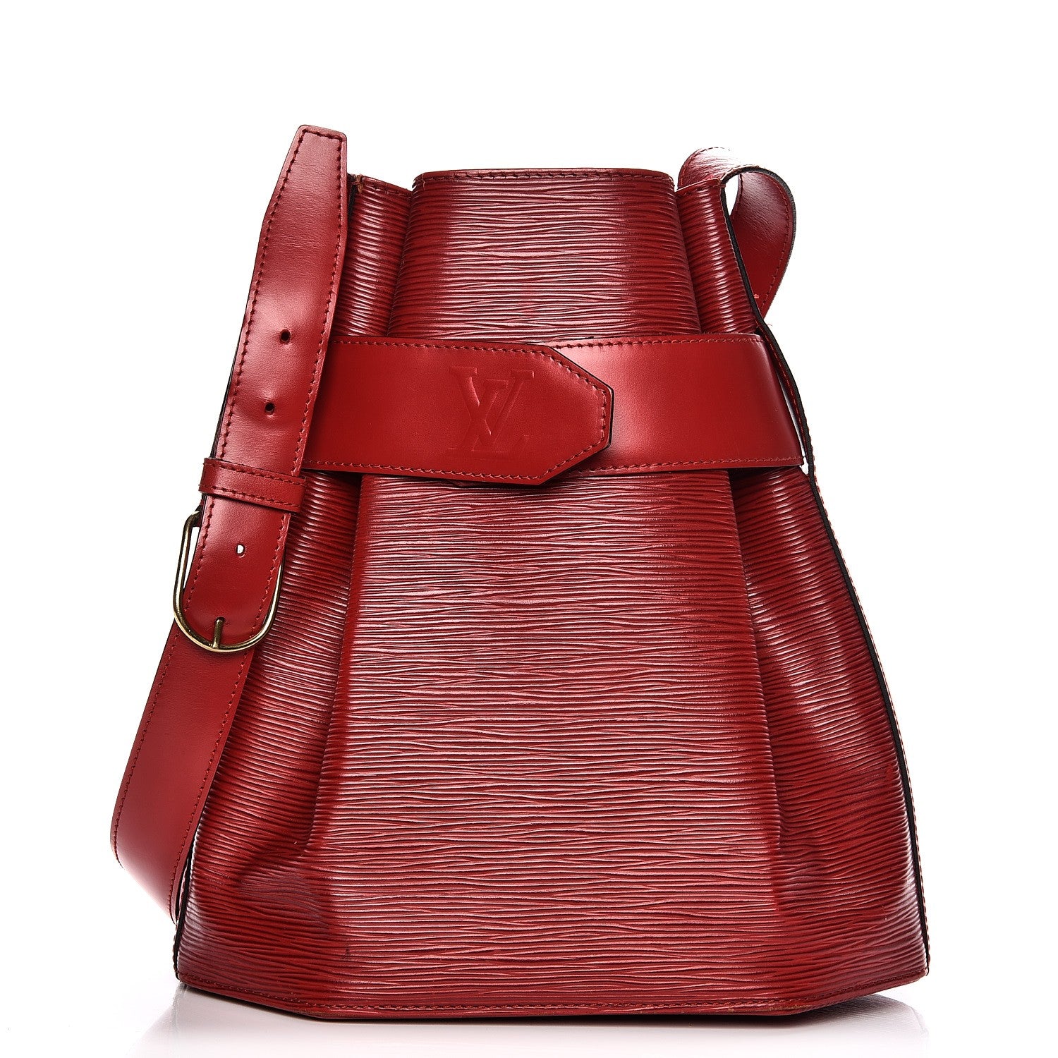 Louis Vuitton Epi Sac D'Epaule Castillan Red 1 of 14