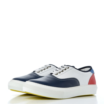 Louis Vuitton Grained Calfskin Mens Trocadero Sneakers 6.5 Navy Blue 3 of 10