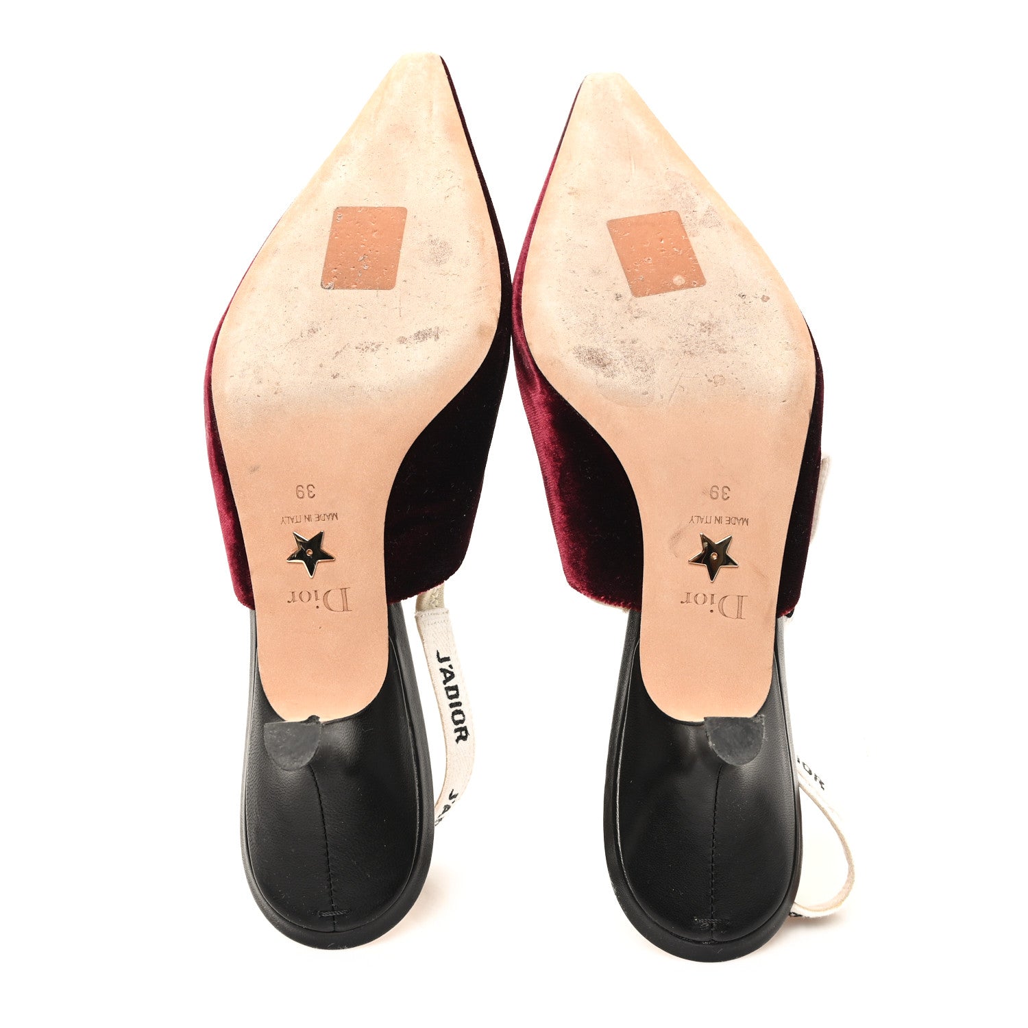 Christian Dior Velvet Ribbon J'Adior Slingback 65mm Pumps 39 Deep Amaranth 6 of 9