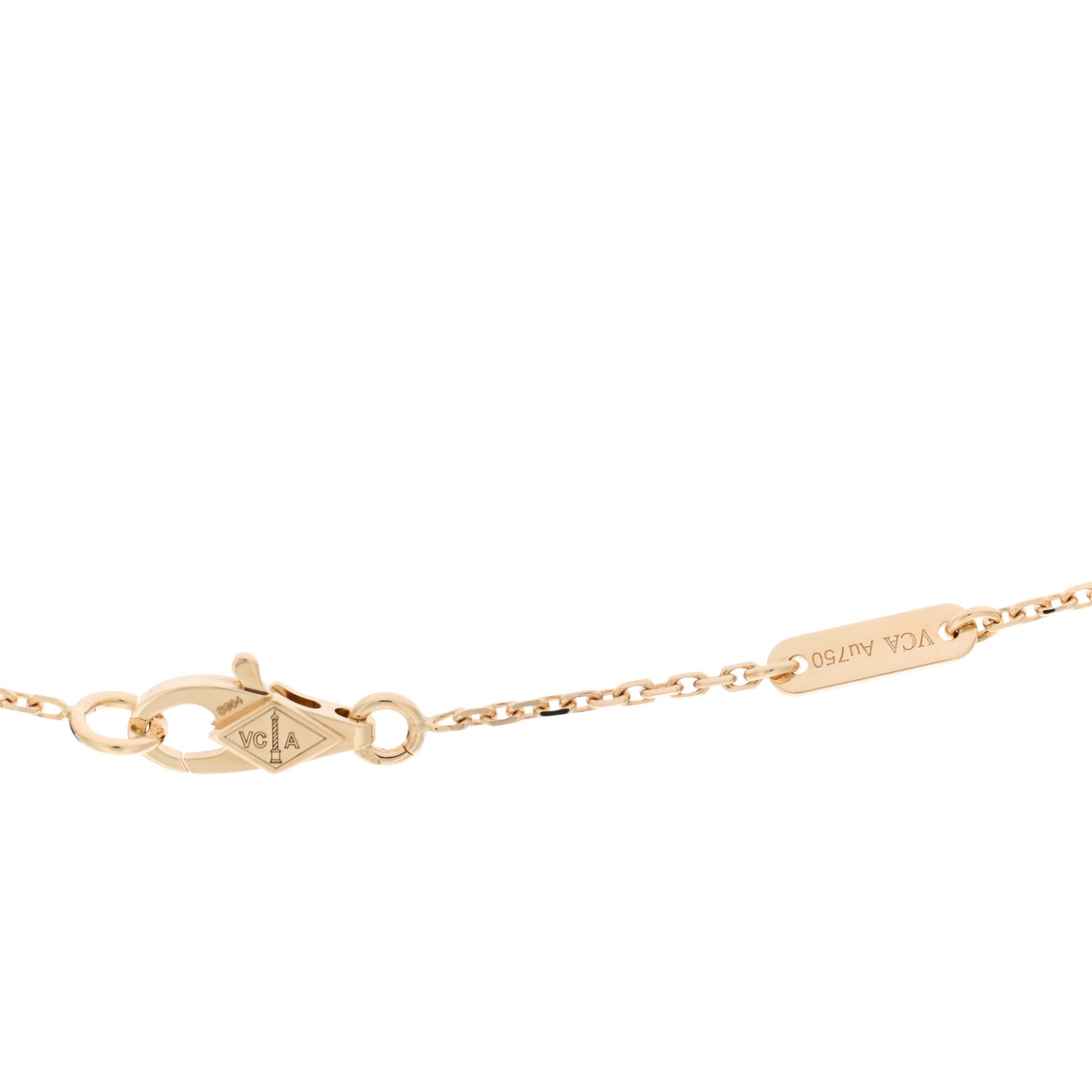 18K Yellow Gold Mother of Pearl Sweet Alhambra Butterfly Pendant Necklace