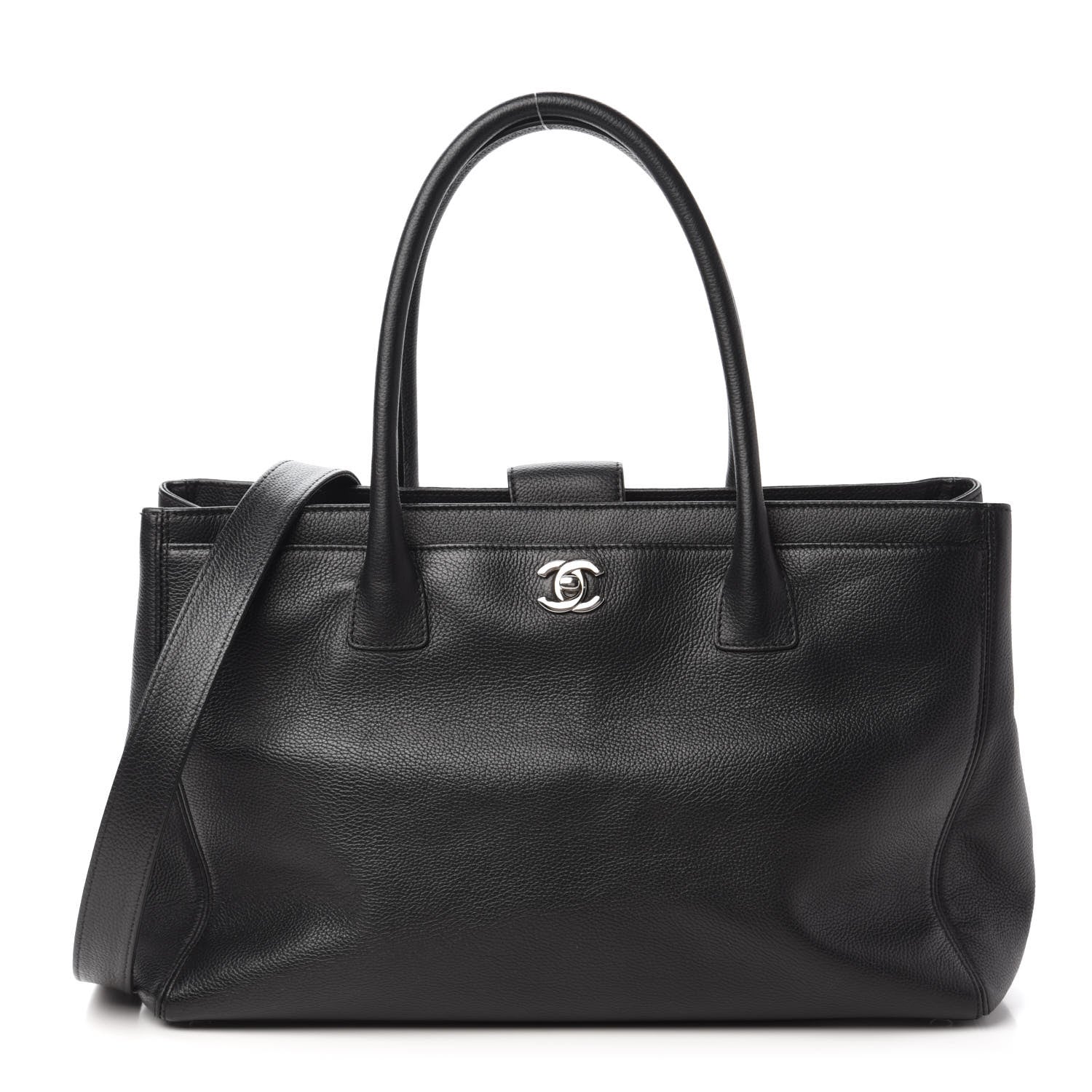 Chanel Calfskin Cerf Executive Shopper Tote Black 1 of 12