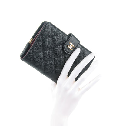 Chanel Caviar Quilted Zipped Pocket Wallet Black 2 of 9