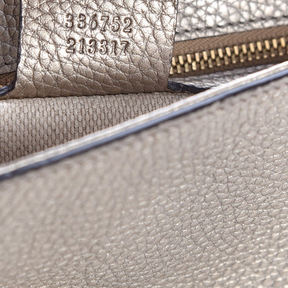 Gucci Metallic Pebbled Calfskin Medium Soho Flap Crossbody Golden Beige 7 of 7