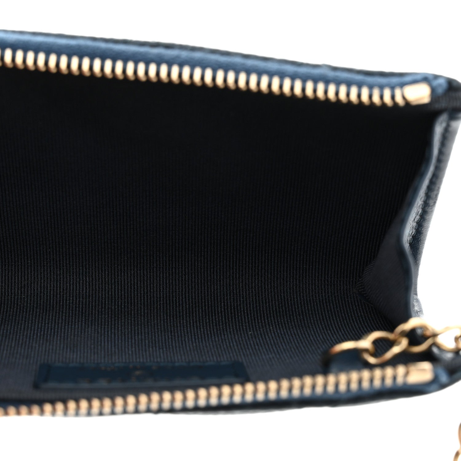 Chanel Caviar Quilted Zipped Key Holder Case Dark Blue 5 of 7